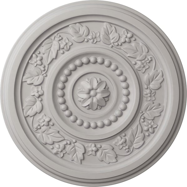 Ekena Millwork Marseille Ceiling Medallion (Fits Canopies up to 4 1/4"), 16 1/8"OD x 5/8"P, Ultra Pure White CM16MAUWF - main
